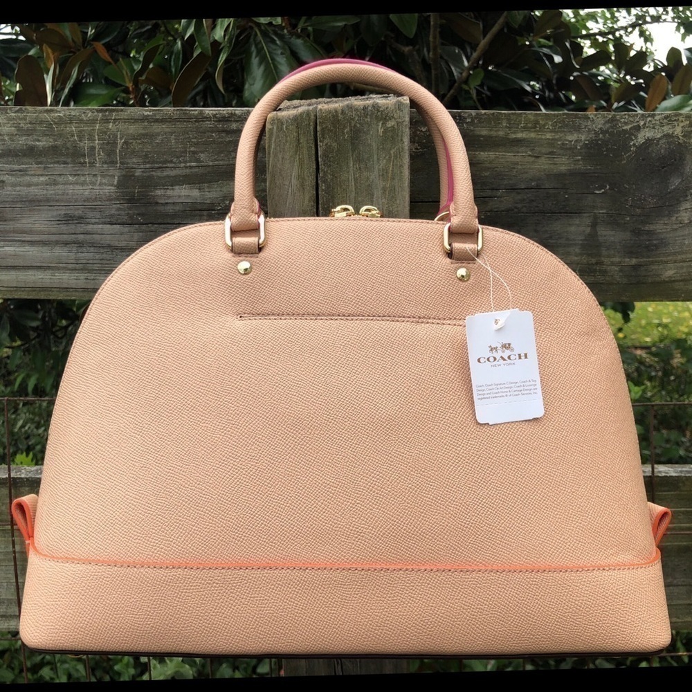 Coach Sierra Edgepaint Dome Bag NWT Nude Satchel - Picture 4 of 6